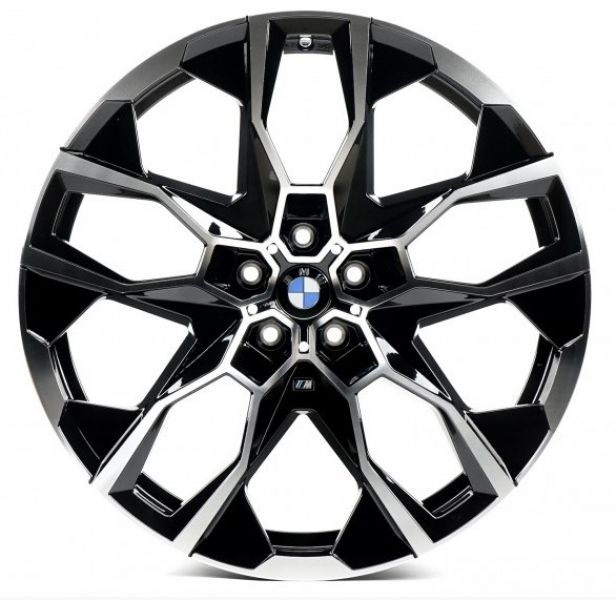 B5592 8.5x20 5x112 ET35 DIA 66.5 Gloss black with Machined Face