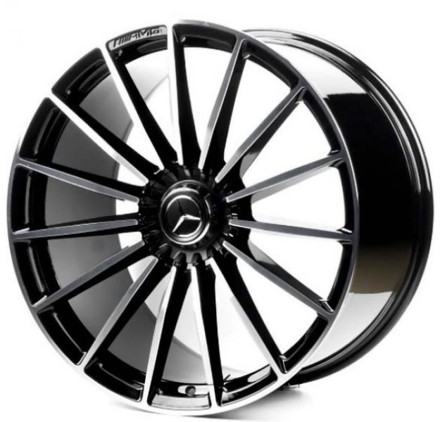 MR2303140 10x22 5x112 ET45 DIA 66.5 Gloss black with Machined Face