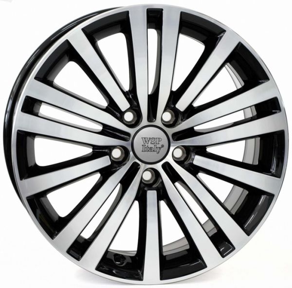 (VOLKSWAGEN) W462 ALTAIR 7.5x17 5x112 ET47 DIA 57.1 GLOSSY BLACK POLISHED