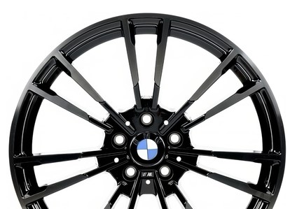 B7050 9.5x19 5x112 ET40 DIA 66.5 Gloss black with Machined Face