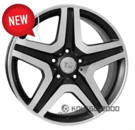 WSP Italy Mercedes (W775) Miyagi 9.5x20 5x130 ET50 DIA 84.1 Dull black full polished