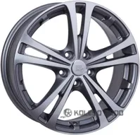 WSP Italy Skoda (W3502) Danubio 6x15 5x100 ET43 DIA 57.1 ANTHRACITE POLISHED