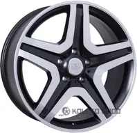 Wsp Italy Mercedes W775 Miyagi 9.5x20 5x130 ET50 DIA 84.1 DULL BLACK R POLISHED