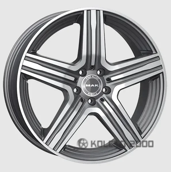 Mak UNION 8x20 5x112 ET45 DIA 57.1 GUN MET-MIRROR FACE Mak UNION 8x20 5x112 ET45 DIA 57.1 GUN MET-MIRROR FACE