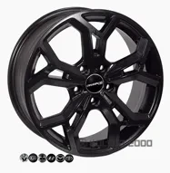 Zf FE190 7x17 5x114.3 ET48.5 DIA 67.1 Matt Black