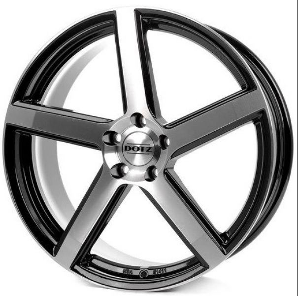 CP 5 7x17 5x112 ET45 DIA 70.1 Black polished