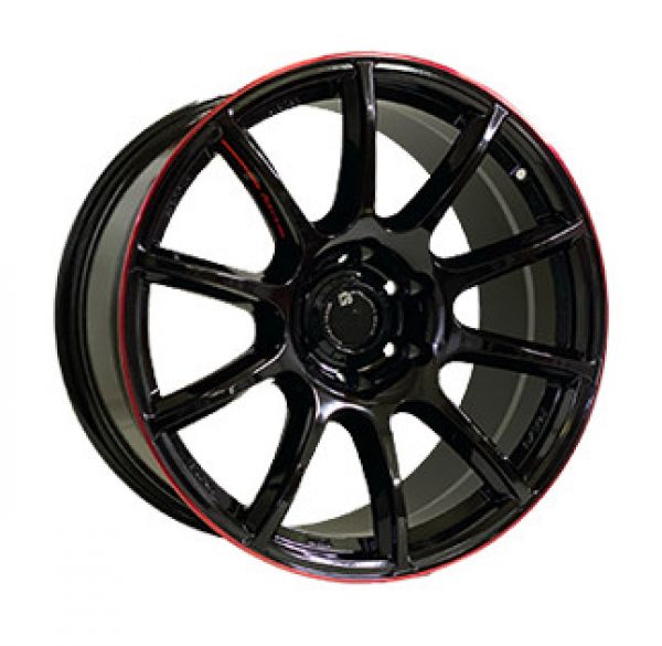 OW1012 8.5x20 6x139.7 ET10 DIA 110.5 glossy black red line riva red