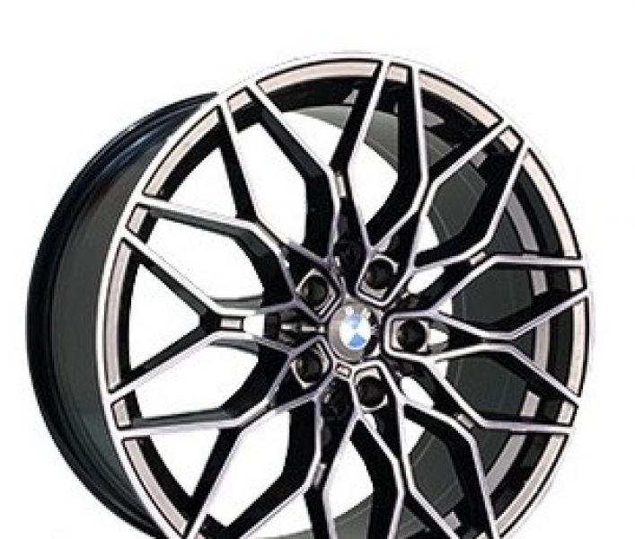 B0292 8x18 5x112 ET25 DIA 66.5 Gloss black with Machined Face
