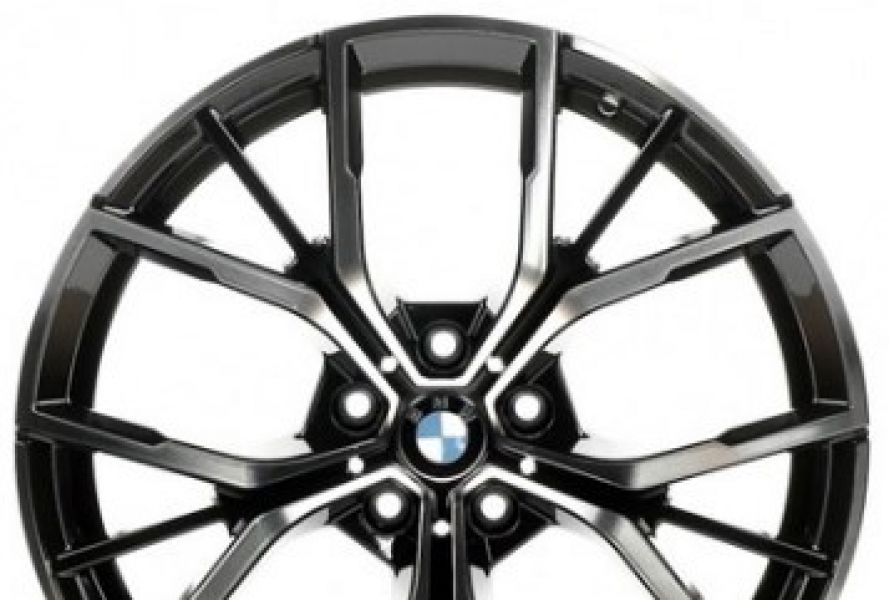 B1667 8x19 5x112 ET30 DIA 66.6 Gloss black with Machined Face