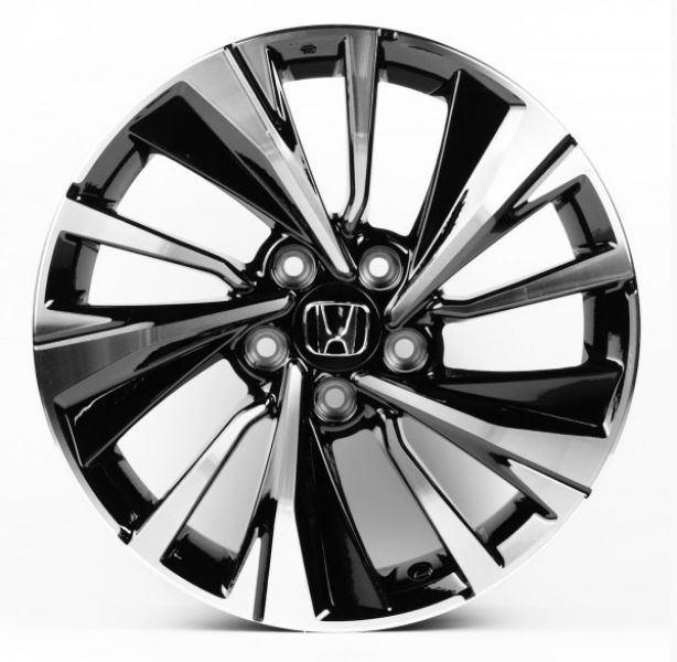H5316 7.5x17 5x114.3 ET50 DIA 64.1 Gloss black with Machined Face