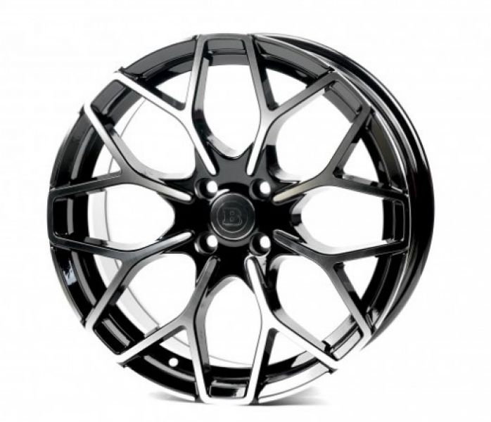 SM1449 7.5x17 4x100 ET25 DIA 60.1 Gloss black with Machined Face