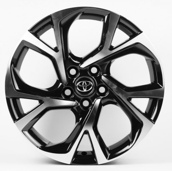 TY1722 7x18 5x114.3 ET50 DIA 60.1 Gloss black with Machined Face