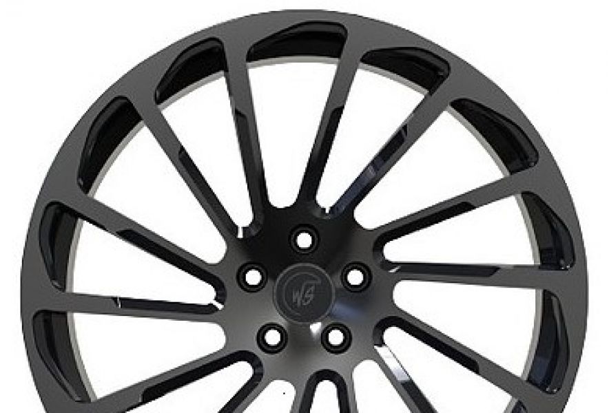 Ws -55M 8x19 5x112 ET40 DIA 57.1 Gloss Black with Dark Machined Face