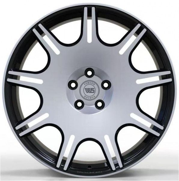 Ws 1249 10x20 5x112 ET35 DIA 66.6 Gloss black with Machined Face