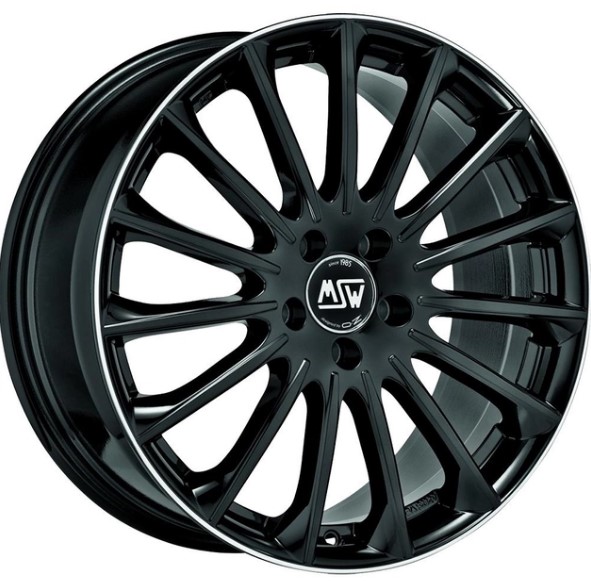 Msw  30 7.5x17 5x112 ET35 DIA 73.1 gloss black+diamond lip