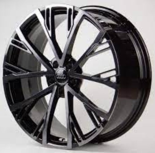 A2110264 8.5x21 5x112 ET43 DIA 66.5 Gloss Black with Dark Machined Face