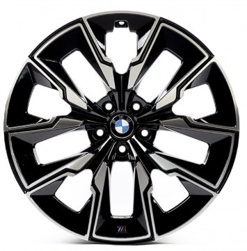 B538 10x21 5x112 ET41 DIA 66.6 Black Machine Face