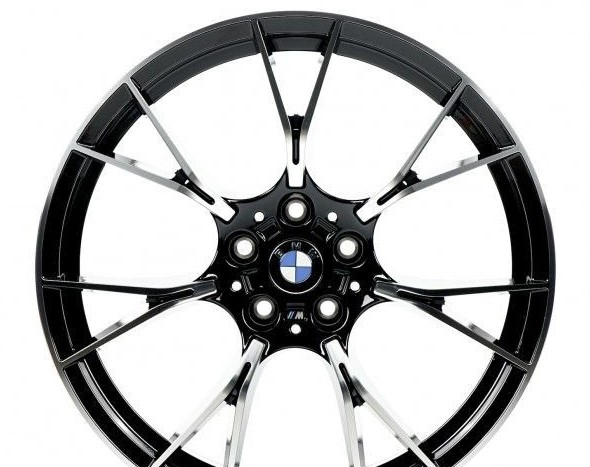 B753 8.5x19 5x120 ET30 DIA 72.5 Gloss black with Machined Face