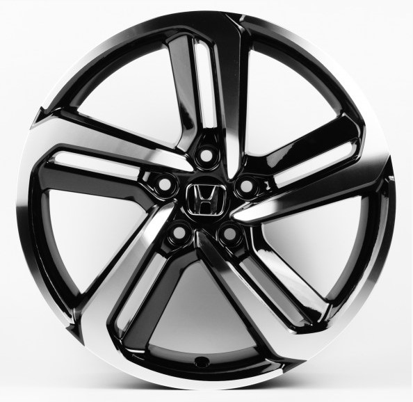H1352 8x18 5x114.3 ET55 DIA 64.1 Gloss black with Machined Face