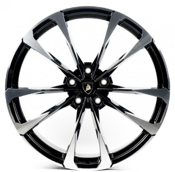 LAMB854 10x23 5x130 ET28 DIA 71.6 Gloss black with Machined Face