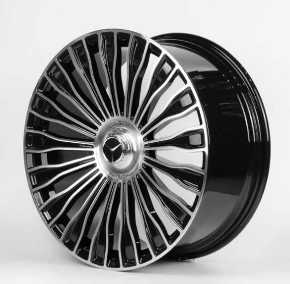 MR095X 9x21 5x112 ET34 DIA 66.5 Gloss black with Machined Face