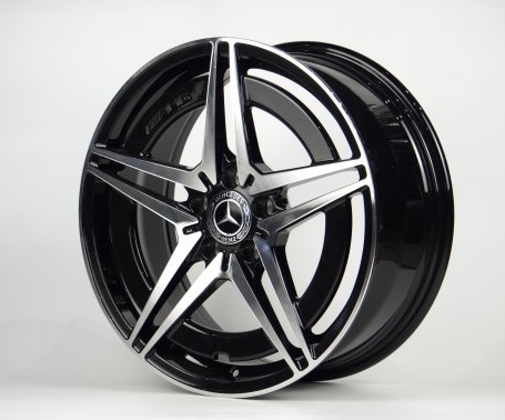 MR2111249 7.5x18 5x112 ET38 DIA 66.5 Gloss black with Machined Face