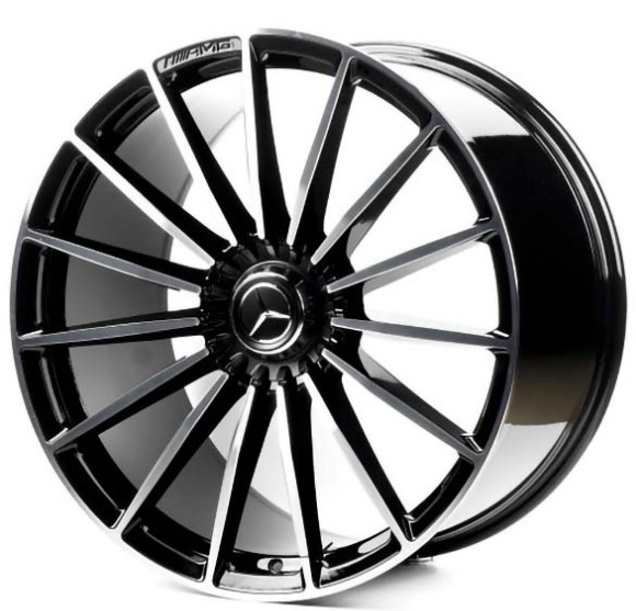 MR2303140 11.5x22 5x112 ET47 DIA 66.5 Gloss black with Machined Face