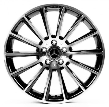 MR5001 9x20 5x112 ET49 DIA 66.6 Gloss black with Machined Face