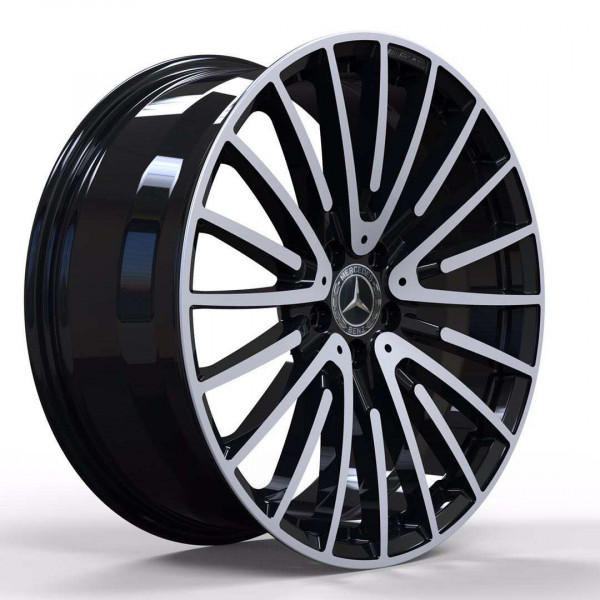 MR565 9.5x20 5x112 ET38 DIA 66.6 Gloss black with Machined Face