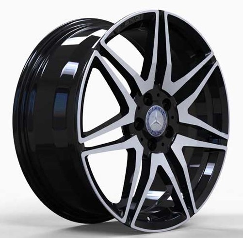 MR874 8x19 5x112 ET52 DIA 66.5 Gloss black with Machined Face