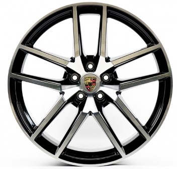 PR590 9x20 5x112 ET26 DIA 66.5 Gloss black with Machined Face