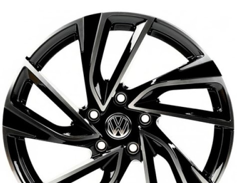 VV5481 7x17 5x112 ET42 DIA 57.1 Gloss black with Machined Face