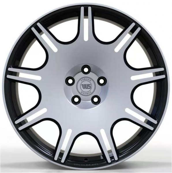 Ws 1249 10.5x21 5x112 ET35 DIA 66.6 Gloss black with Machined Face