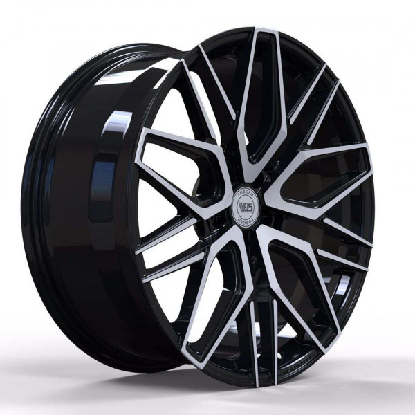 Ws 1281 10.5x20 5x112 ET40 DIA 66.5 Gloss black with Machined Face