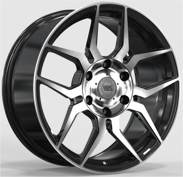 Ws 2126 8x18 6x139.7 ET20 DIA 106.1 Gloss black with Machined Face