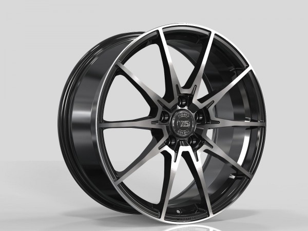 Ws 2260 8.5x19 5x114.3 ET50 DIA 64.1 Gloss black with Machined Face