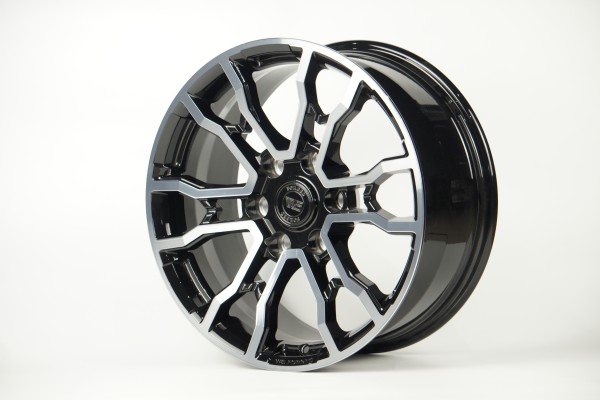 Ws 2295 8x18 6x139.7 ET20 DIA 106.1 Gloss Black with Dark Machined Face