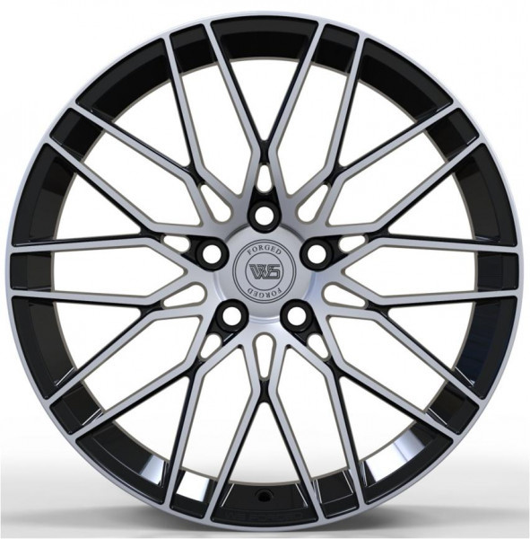 Ws 594C 8x18 5x114.3 ET50 DIA 60.1 Gloss black with Machined Face