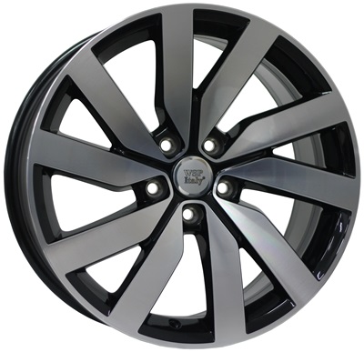 Wsp Italy Volkswagen W468 Cheope 8x18 5x112 ET44 DIA 57.1 GLOSSY BLACK POLISHED