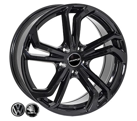 Zw BK5620 7.5x17 5x112 ET45 DIA 57.1 Black