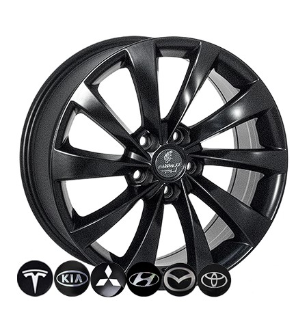 Zw BKY0001 8.5x19 5x114.3 ET40 DIA 67.1 Matt Black